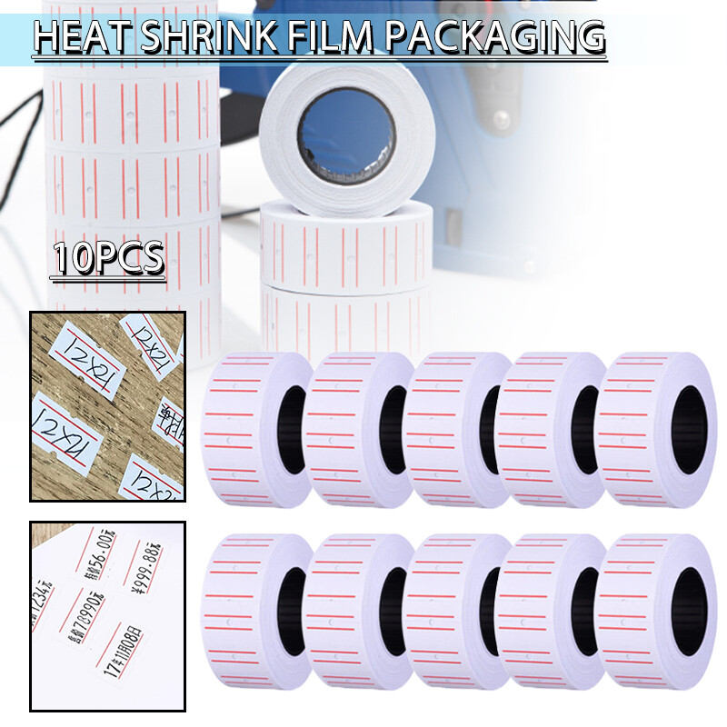 10 Rolls Price Machine Labels Paper White Pricemarker Label Stickers