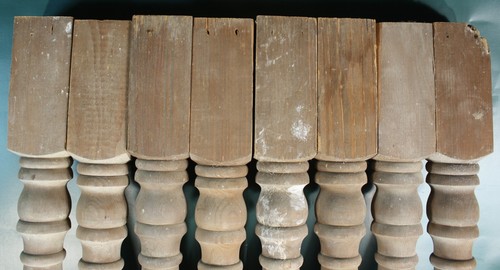 Vintage Turned Wood Stair Spindles 35” x 2 3/8” - Lot of 8 - Picture 6 of 9