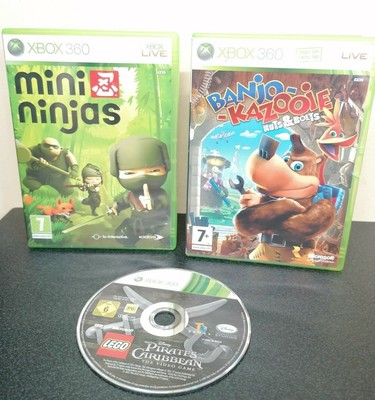 3 X Children Kids Xbox 360 Games Lego Marvel Banjo Kazzoie Mini Ninjas Ebay