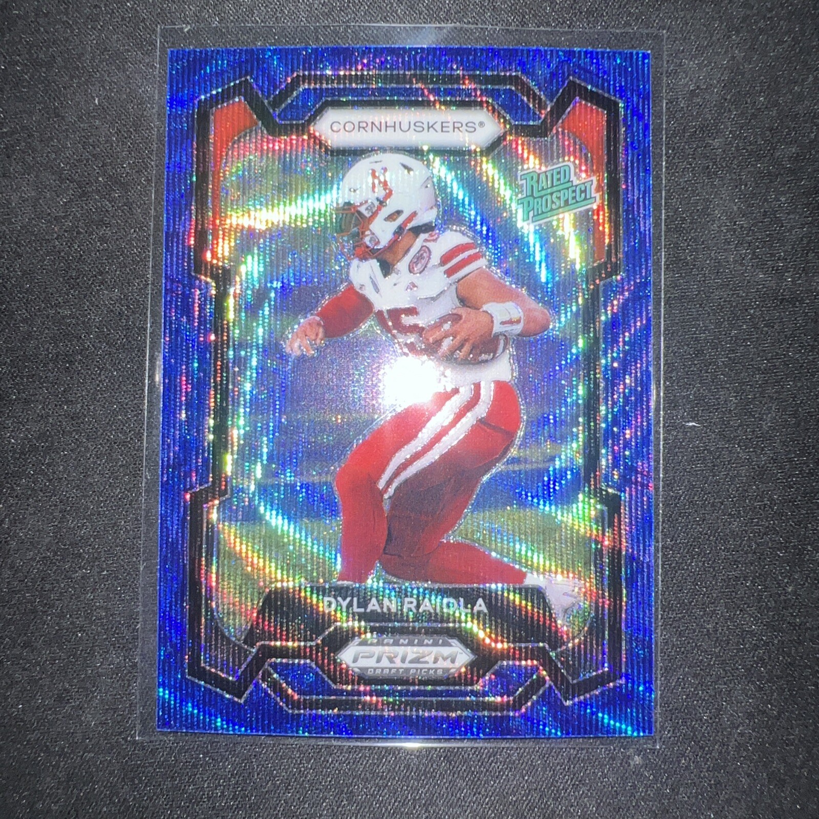 2024 DYLAN RAIOLA PANINI PRIZM DRAFT PICKS #194 BLUE WAVE PRIZM #ED /249!! 🔥🔥