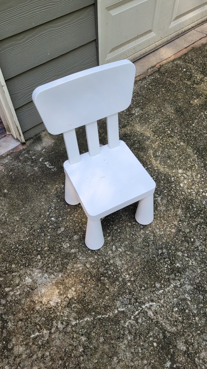 Ikea Mammut Children's Chair Indoor Outdoor White Preowned