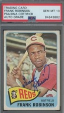 Frank Robinson Cincinnati Reds signed baseball card PSA 10 !!! 60 Years Old !!!