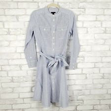 J Crew Womens New Tall Oxford cotton A-line shirtdress AW787 sz T2