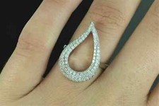 2 Ct Round Cut Simulated Diamond Womens Engagement Ring 14K White Gold Finish