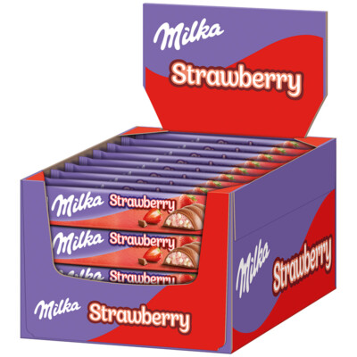 Milka Erdbeer Strawberry 36x 36,5g Riegel