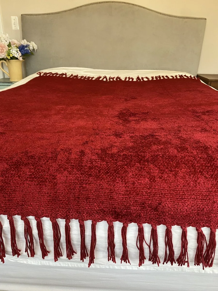 Pottery barn chenille throw sales