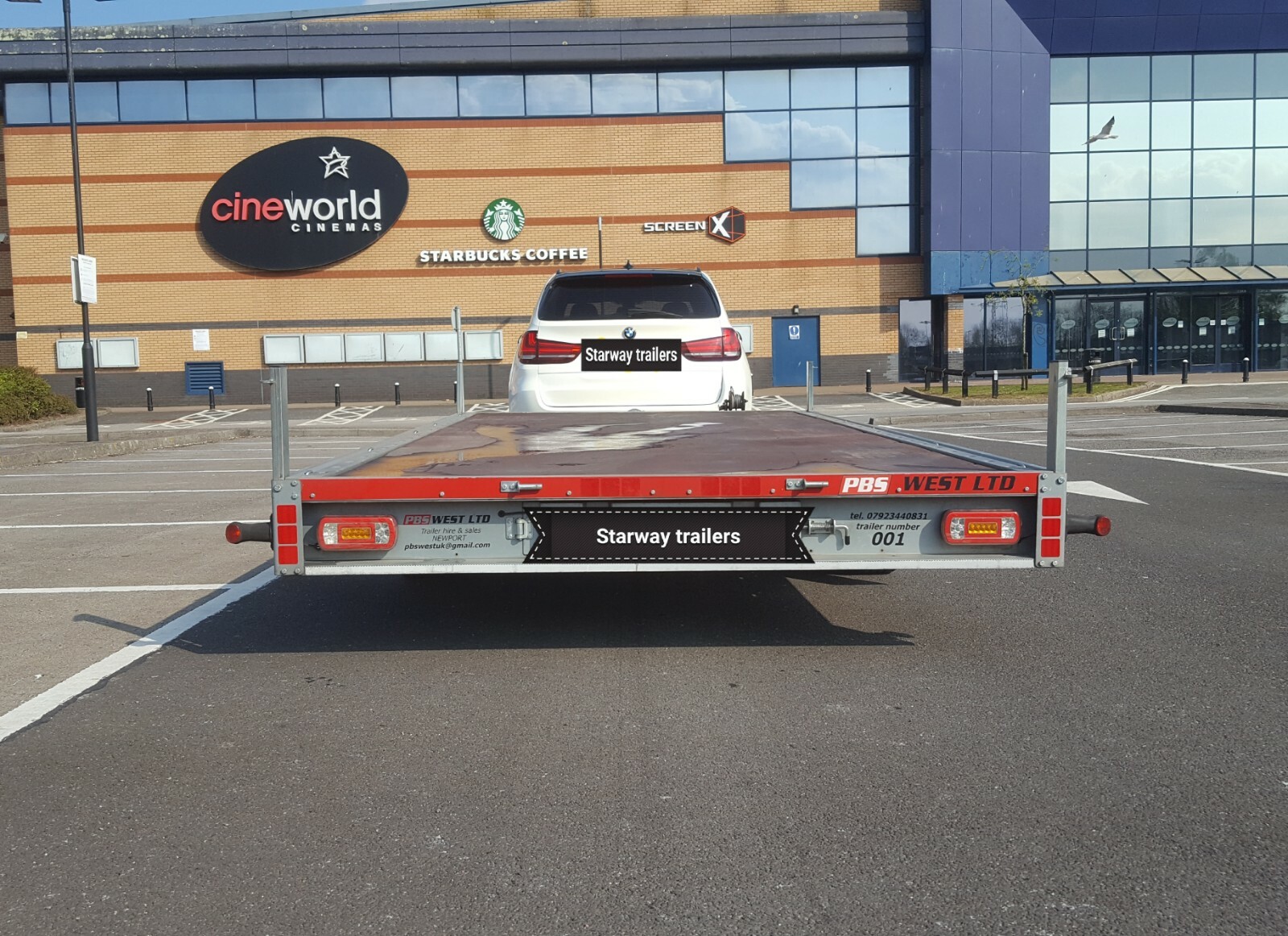 Car Transporter trailer hire 2700kg /2000 kg £55 per day , Newport