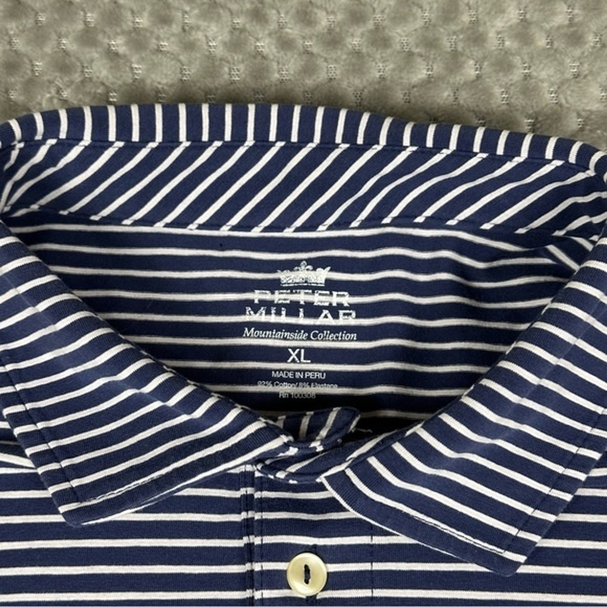 sss Peter Millar Mountainside Collection Polo Shirt Mens XL Blue
