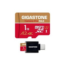 5-Yrs Free Data Recovery GIGASTONE 1TB Micro SD Card with USB 3.2 Type C Ca...