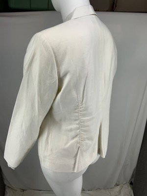 Blazer Femme Lafayette 148 New York - Coton Blanc - Taille 8 - Neuf Avec étiquette (PDSF 495 $)