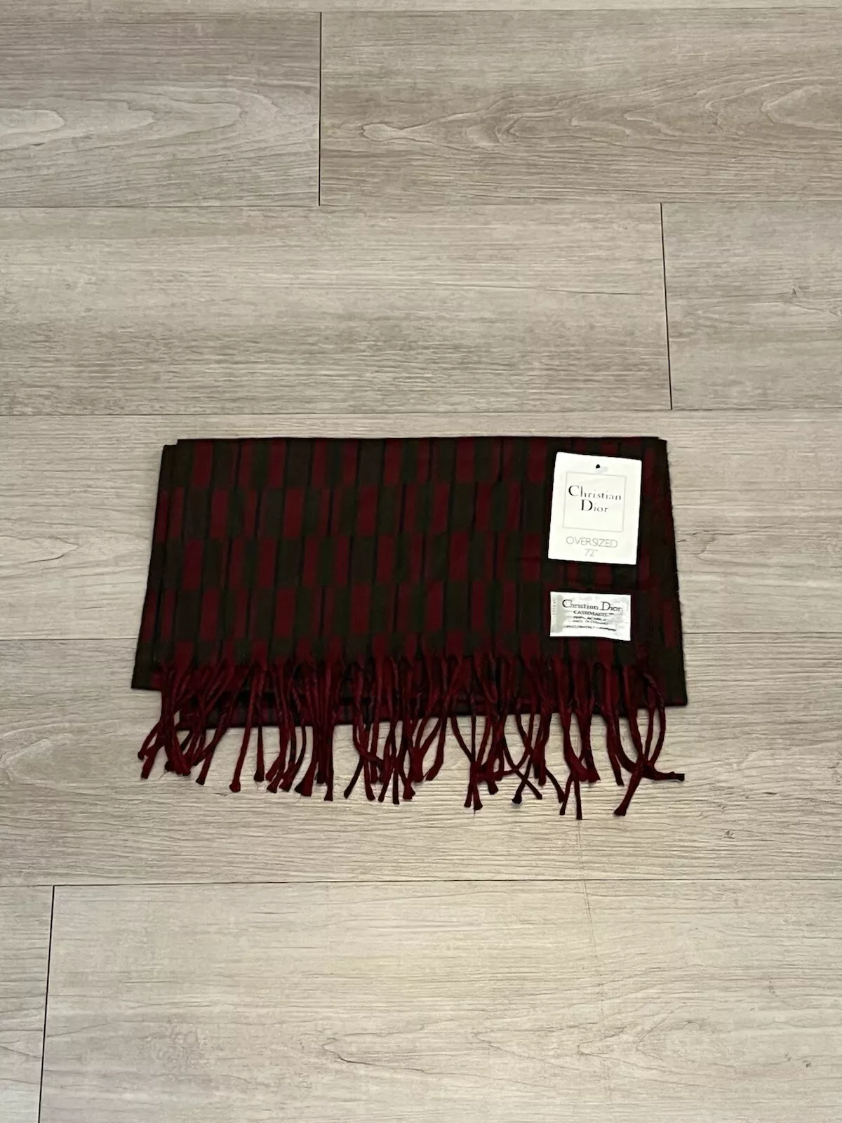 Vintage 90s Christian Dior Cashmaire 100% Acrylic Oversized Scarf NWT Deadstock