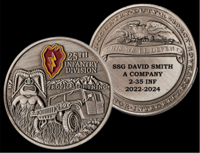 Challenge Coin: ARMY 25th Infantry Division ENGRAVED | eBay