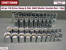 CRAFTSMAN 42 pc 1/2 Drive Socket Set  51