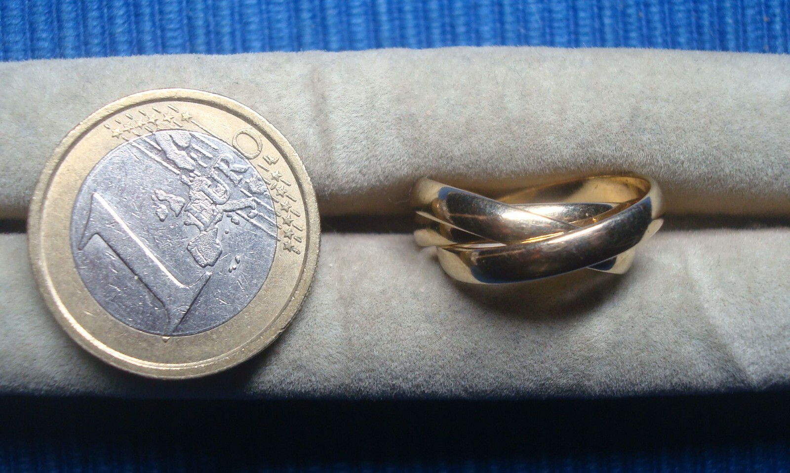 Bague plaqué or 3 anneaux fins B26C, le bijou idéal du quotidien