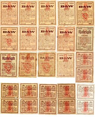Collectibles/ /Lot of 106/ 1960s-1970s Brown & Williamson B&W Tobacco Coupons /