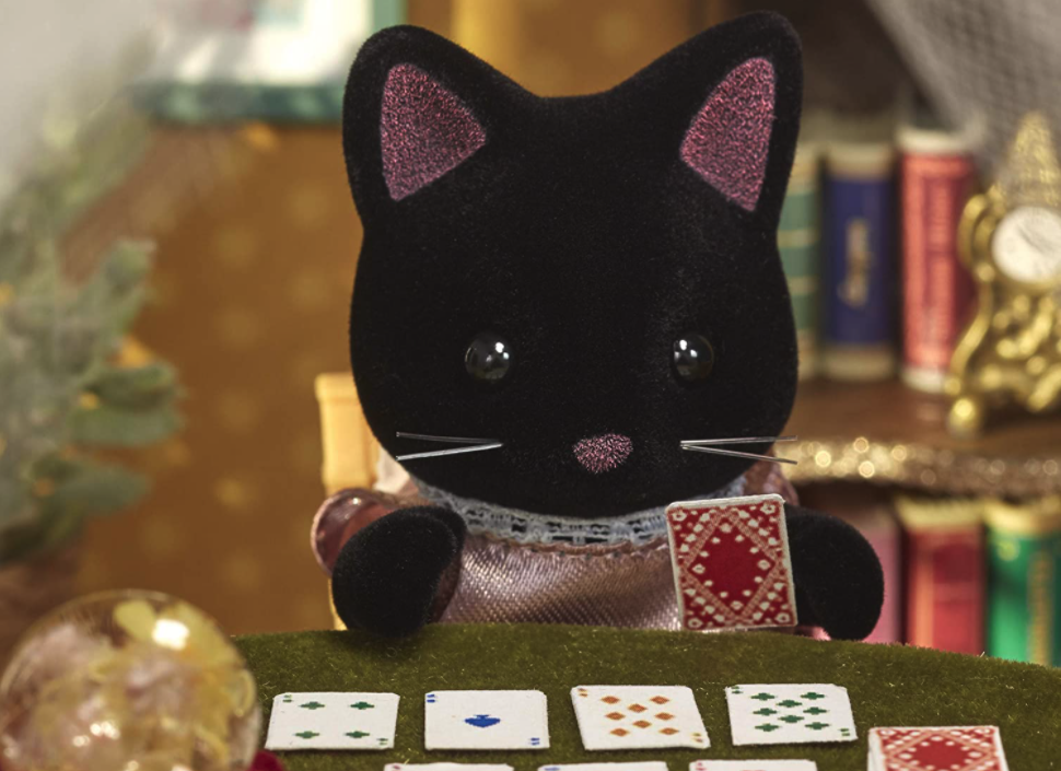 Sylvanian Families STARRY SKY CAT FAMILY Black FS-37 Calico