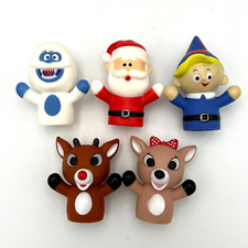 Rudolph The Red Nosed Reindeer Characters Finger Puppets Clarice, Hermey, Santa