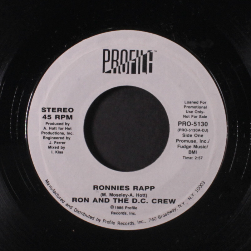 RON & D.C. CREW: ronnies rapp / same Profile Records 7