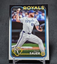 Matt Sauer Rookie RC 2024 Topps Update Series Card #US25 Kansas City Royals
