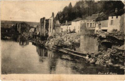 Old postcard Dun-sur-Meuse - Dun an der Maas - Town Scene - Ruins (1036681)