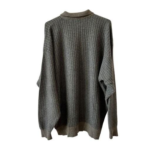 CLAN DOUGLAS SWEATER MEN XXL CASHMERE WOOL VTG SCOTLAND HENLEY CLASSIC PREPPY - Picture 3 of 12
