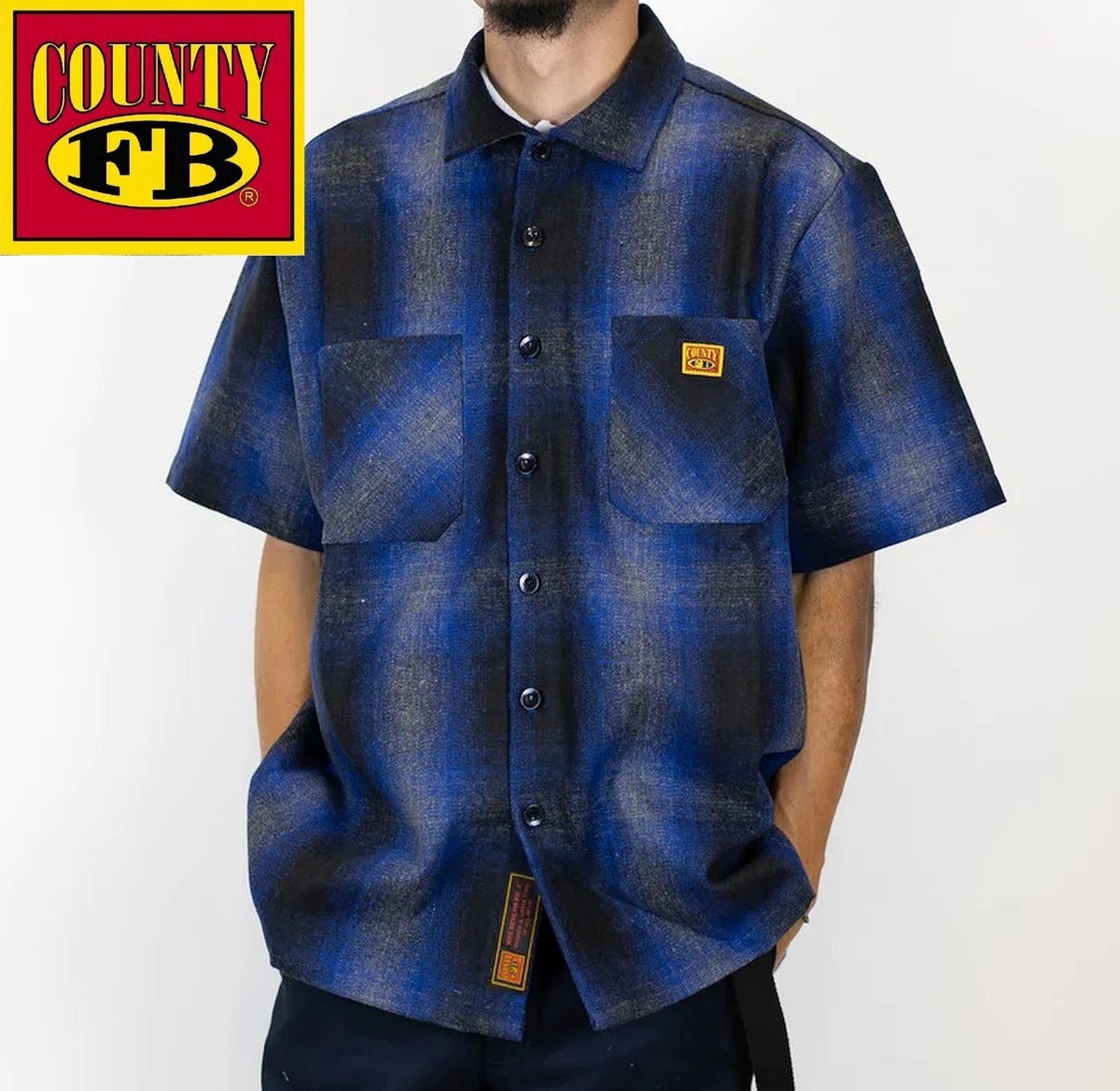 FB COUNTY wool チェック SS-Wool-Black-Green-White-