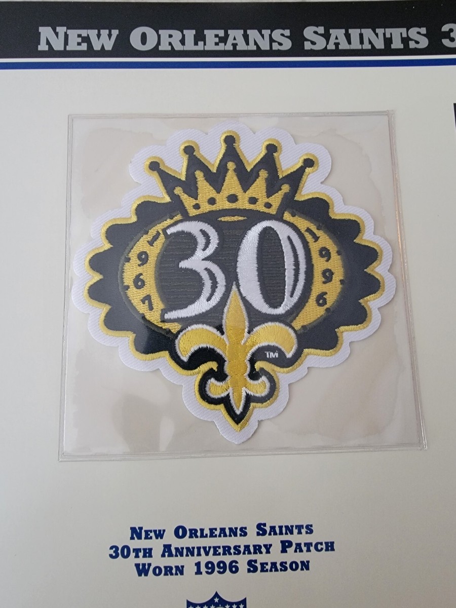New Orleans Saints 30th Anniversary Patch /Stat Card Willabee