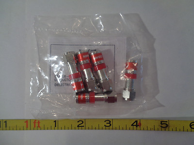 Lot De 25 Connecteurs BNC Coaxiaux Universels Foxconn - Contact Argent - Rouge - Série F-Conn 59 FS59U - Neuf