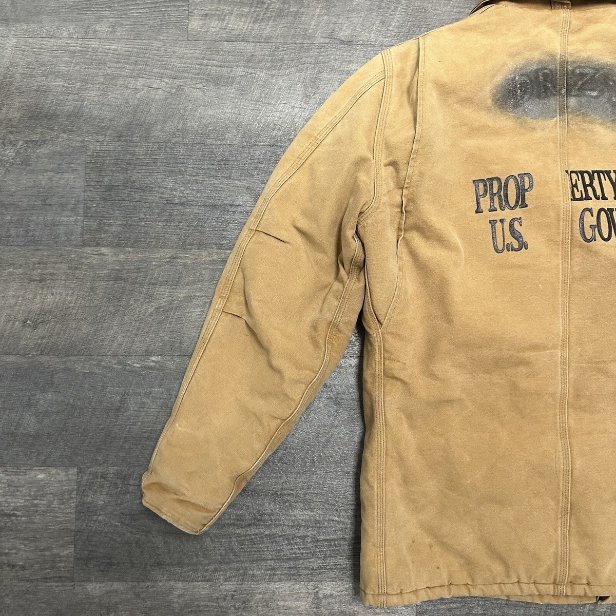 Vintage Carhartt Duck Jacket CQ196 Mens 44 Tall Union Made USA