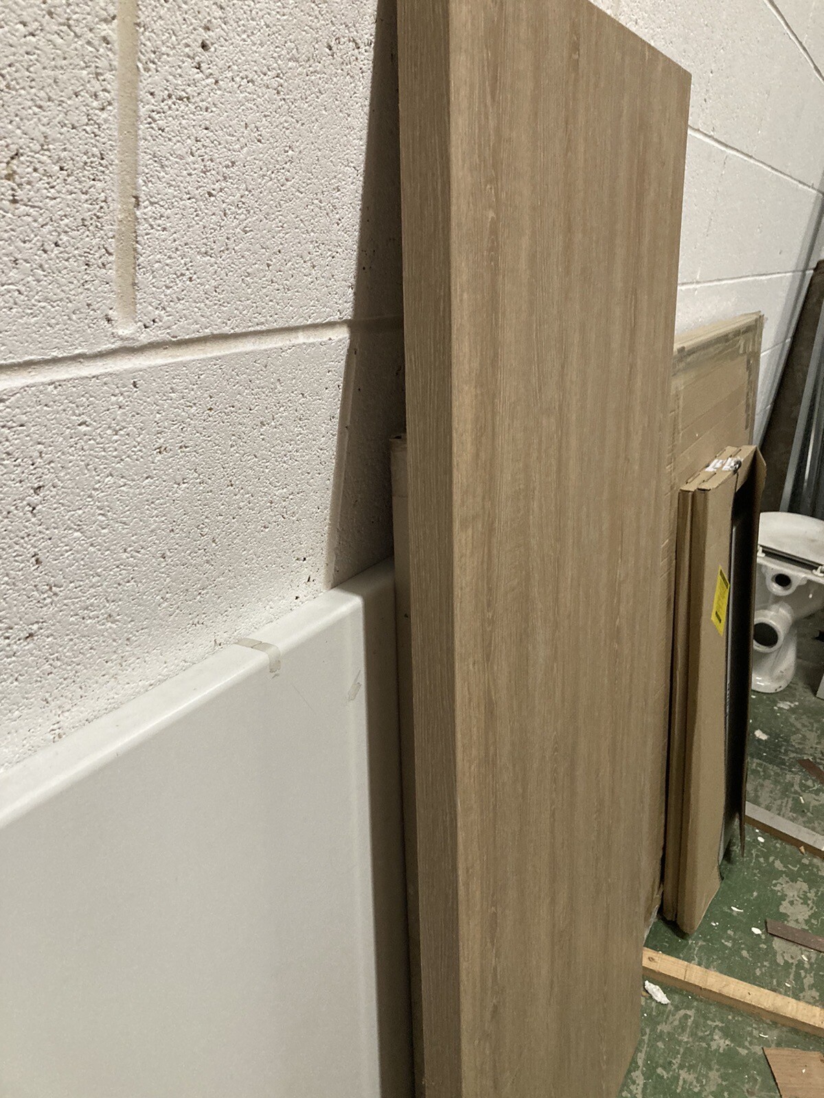 Silver Oak Effect kitchen laminate worktop Square edge 1400 mm x 620mm