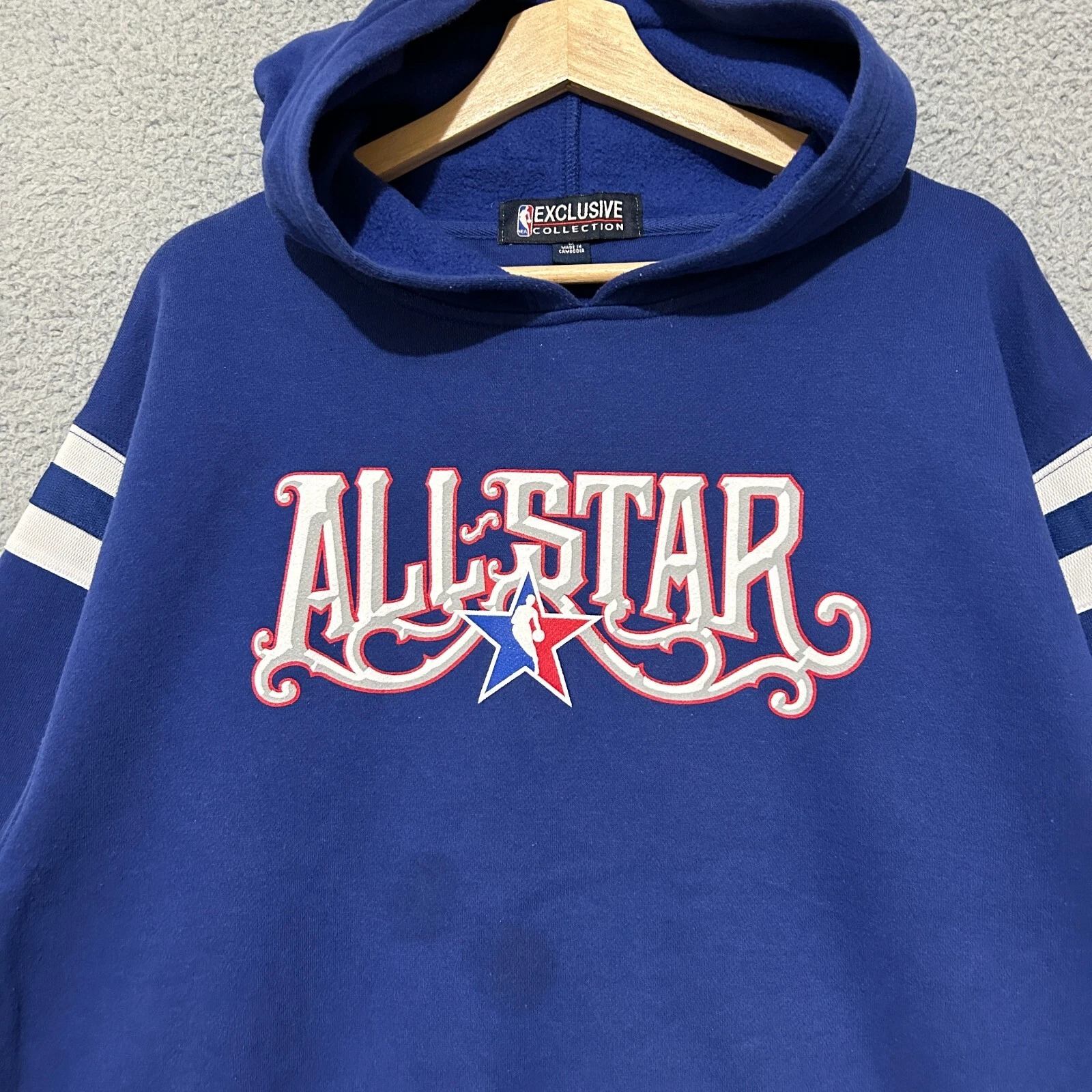 NBA All Star Game Hoodie Men's Medium Blue Pullover Basketball