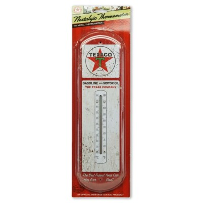 #ad #ad NEW Gas amp; Oil TEXACO Indoor Outdoor Metal Tin 17quot; Thermometer Nostalgic 40251 $19.99