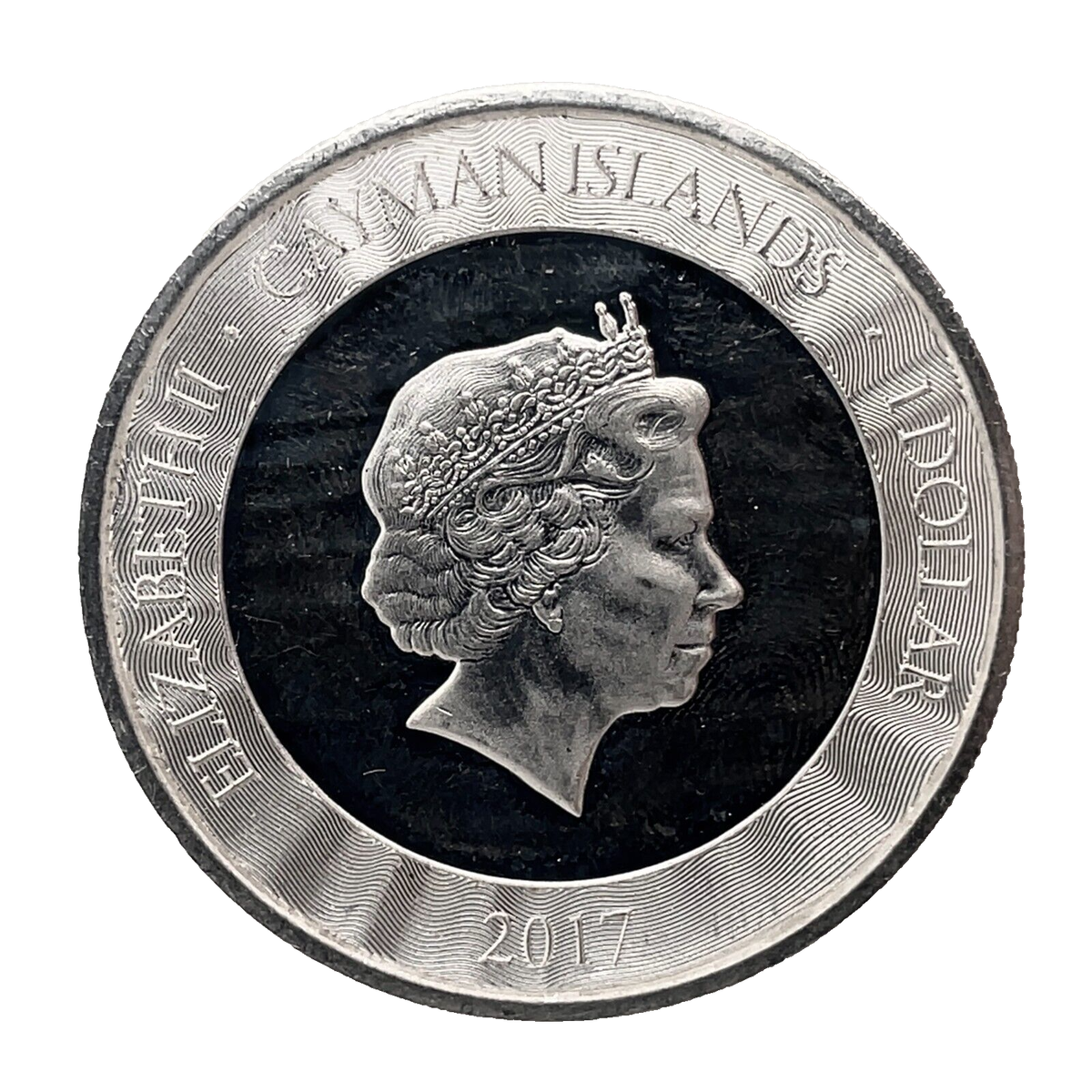 2017 Caribbean Cayman Islands 1 Dollar 1 oz .999 Silver Blue