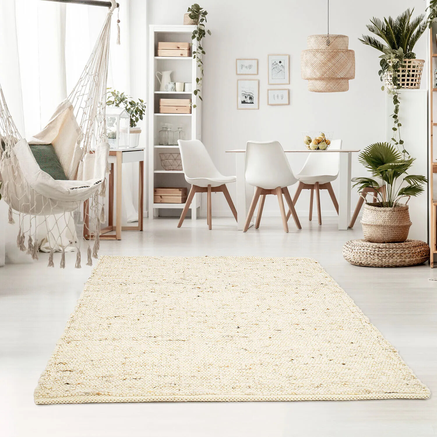 Modern country house carpet hand weaving carpet Oslo made of virgin