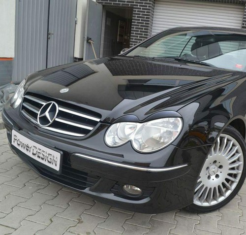 Eyebrows for MERCEDES CLK W209 2002-2010 headlight eyelids lids ABS Plastic - Imagen 3 de 9