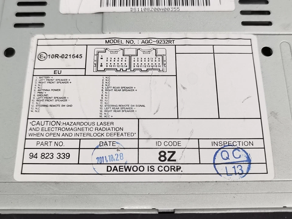 94823339 AUDIOSYSTEM / RADIO-CD / 2331261 FÜR CHEVROLET AVEO LS - Bild 3 von 4