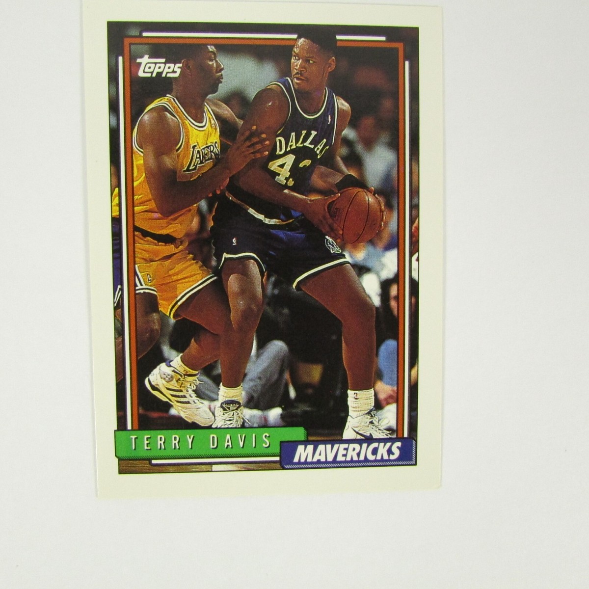 Terry Davis NBA Basketball Card (Dallas Mavericks) 1992-93 Topps