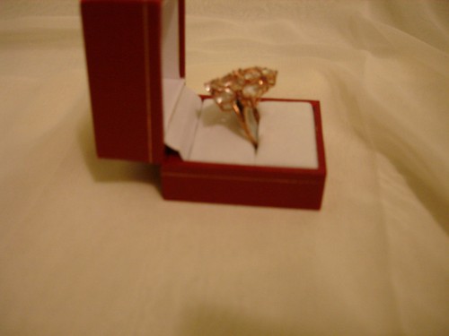 NEW+ tag 925 Silver Rose GOLD PLATED S = 9 very rare huge 7.90 ct PINK MORGANITE - Picture 4 of 9