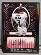 2022 Jeremy Pena Auto /25 Obsidian Chronicles Red Electric Etched #OA-JP