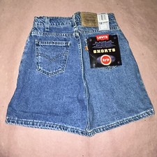 Vintage 1990  s Levis Girls Denim Shorts, Deadstock NWT, Size 12