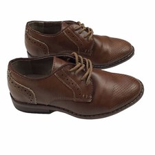 Steve Madden Boys Tedge Vegan Faux Leather Dress Shoes Little Kids Size 10