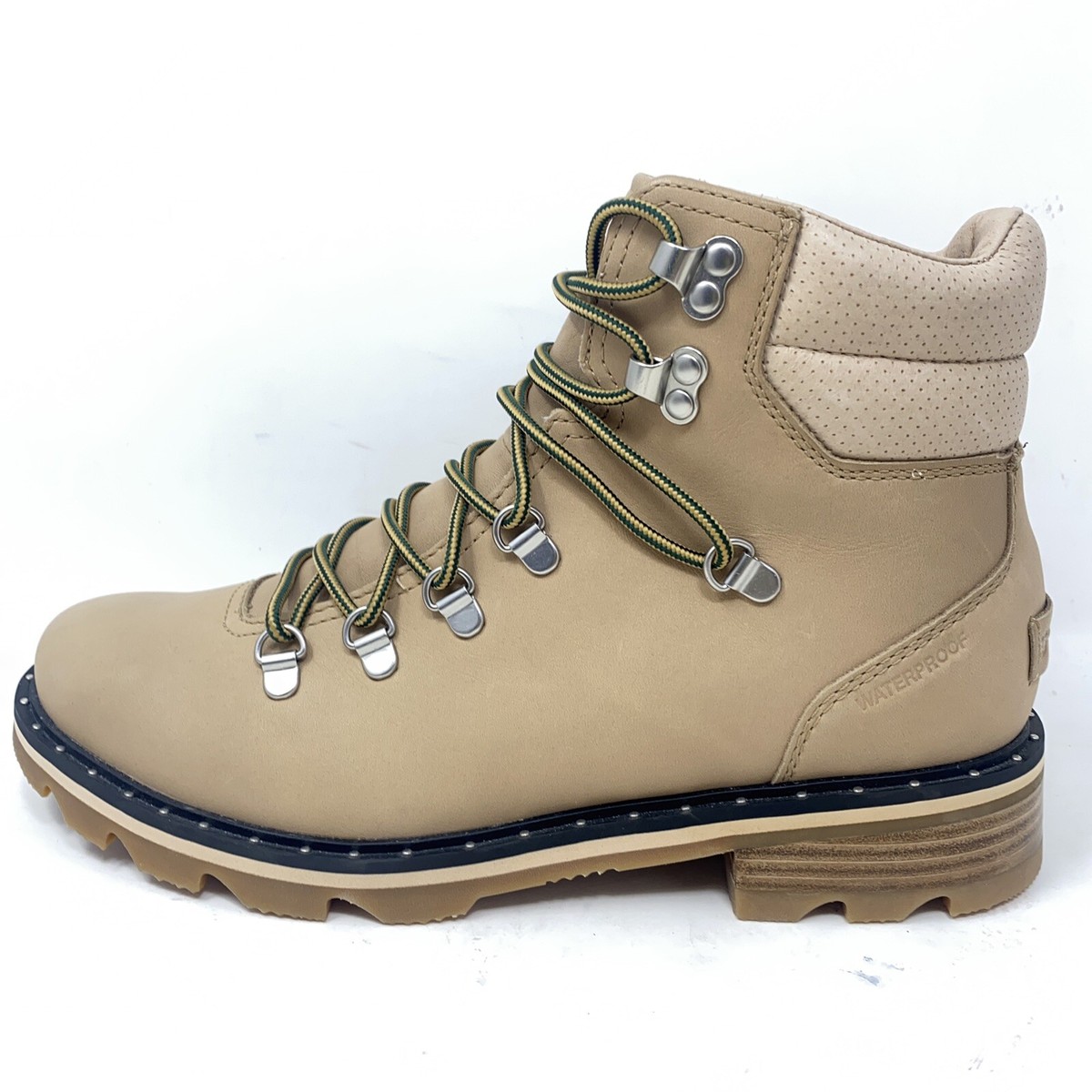 $250 New Sorel Lennox Hiker Boot Leather Waterproof Beige Womens Snow Sz  M