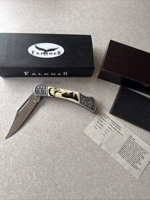 Falkner American Mint Bald Eagle Wildlife Collectors Edition Pocket Knife F09760