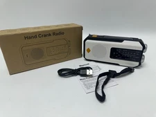 Solar Radio Hand Crank With LED Flashlight Multifunctional Emergency for Camping