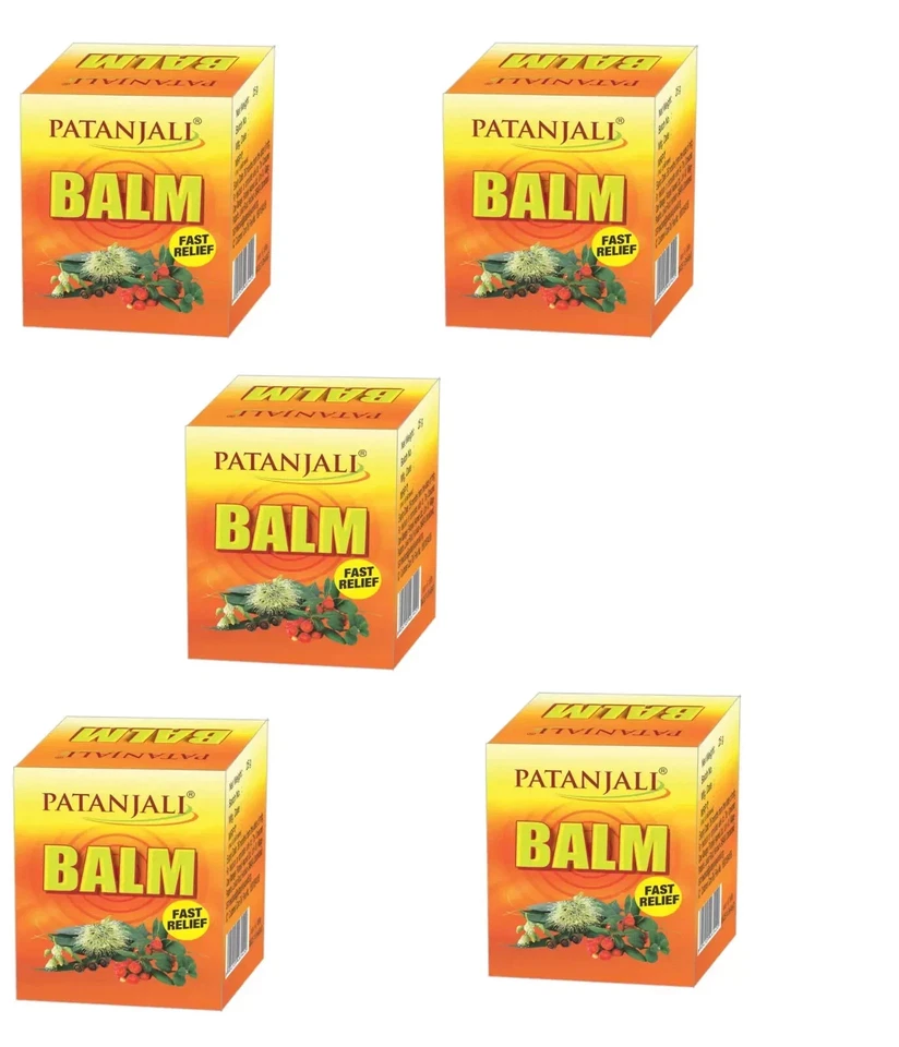 5 x Baume Patanjali pour un soulagement rapide de la douleur - 25 g (paquet d... - Photo 1/3