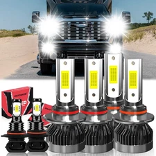LED Headlight Kit Fog Lights Bulb High/Low Beam For GMC Sierra 1500 2003-2005