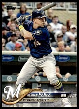 2018 Topps #455 Hernan Perez Milwaukee Brewers Baseball