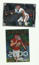 Tony Gonzalez 2 Football Card Lot - Upper Deck UD3 & Topps