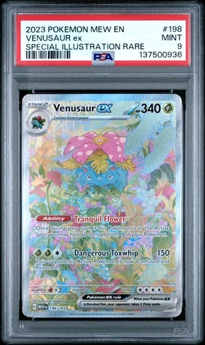 Venusaur ex 198/165 Pokemon 151 198 Special Illustration Rare MINT PSA 9