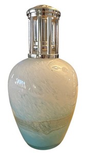 Skyline Catalytic Fragrance Lamp Aqua Ceramic 7.5” Lampe Berger Style EUC